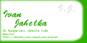 ivan jahelka business card